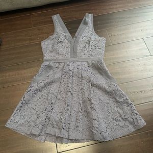 New Free People Lovely in Lace Dress in Slate Grey Size Small